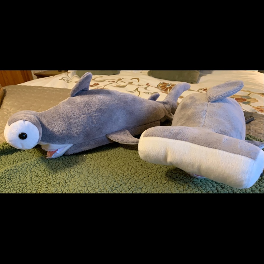 Hammerhead shark slippers EUC